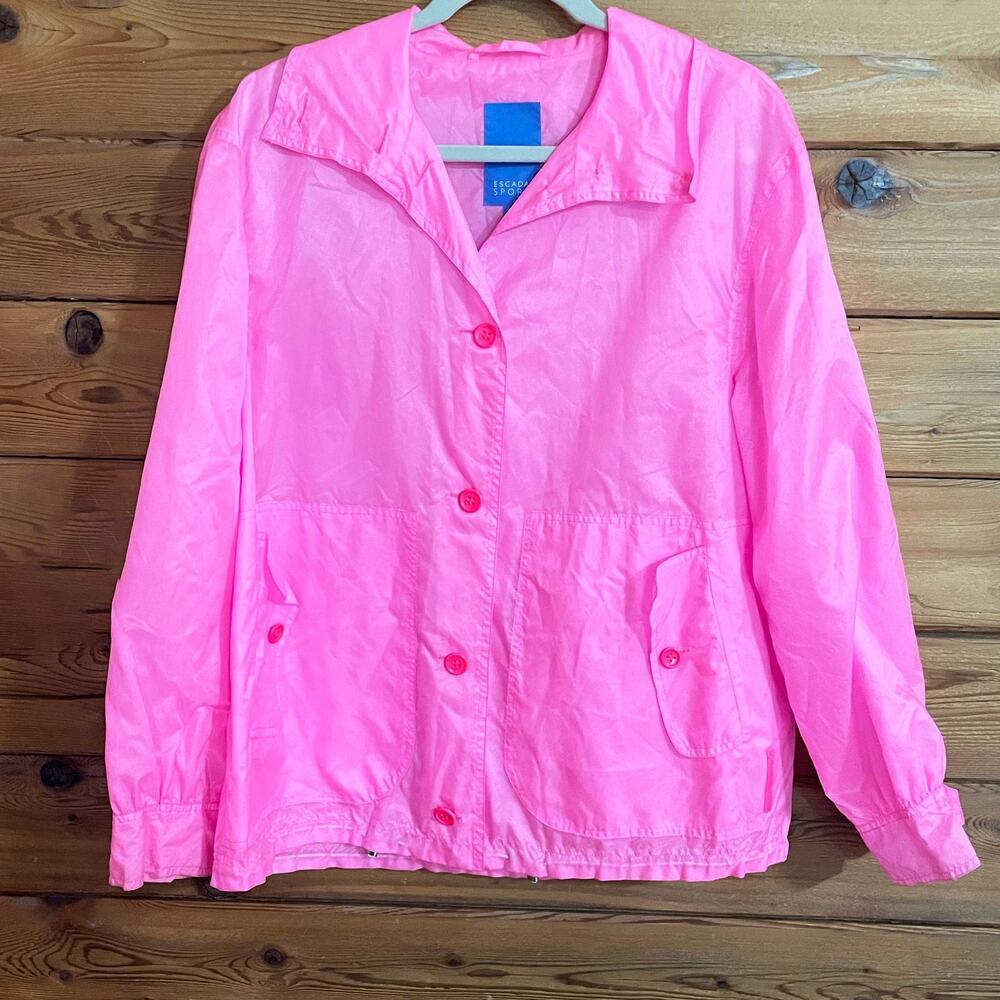 Escada Sport Sheer Pink Button light weight Jacket size 38 / Medium Large
